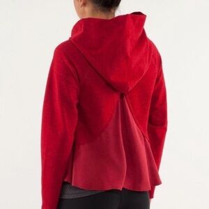 Lululemon Athletica Red Asymmetrical Relaxed Hoodie